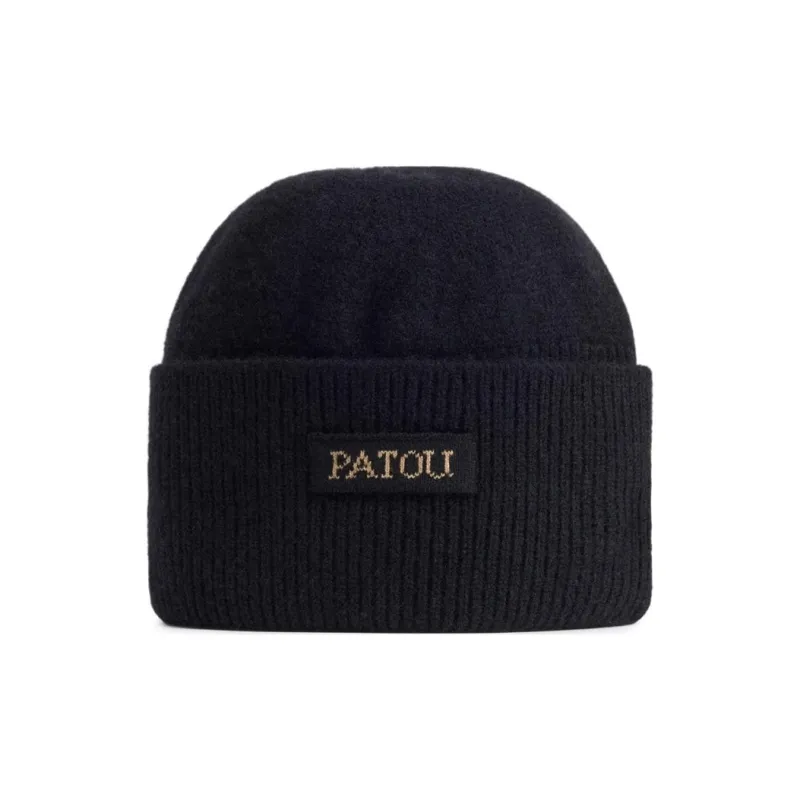 Patou Logo-Patch Turn-Up Brim Beanie-0