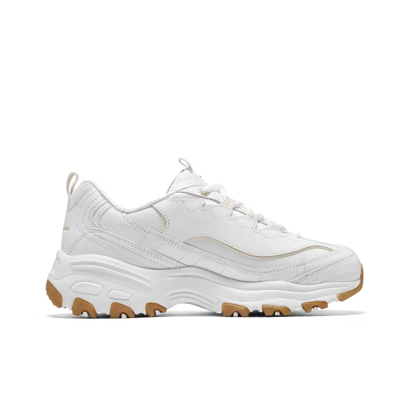Skechers DLITES Chunky Sneakers Women's Low Top White/Yellow-2