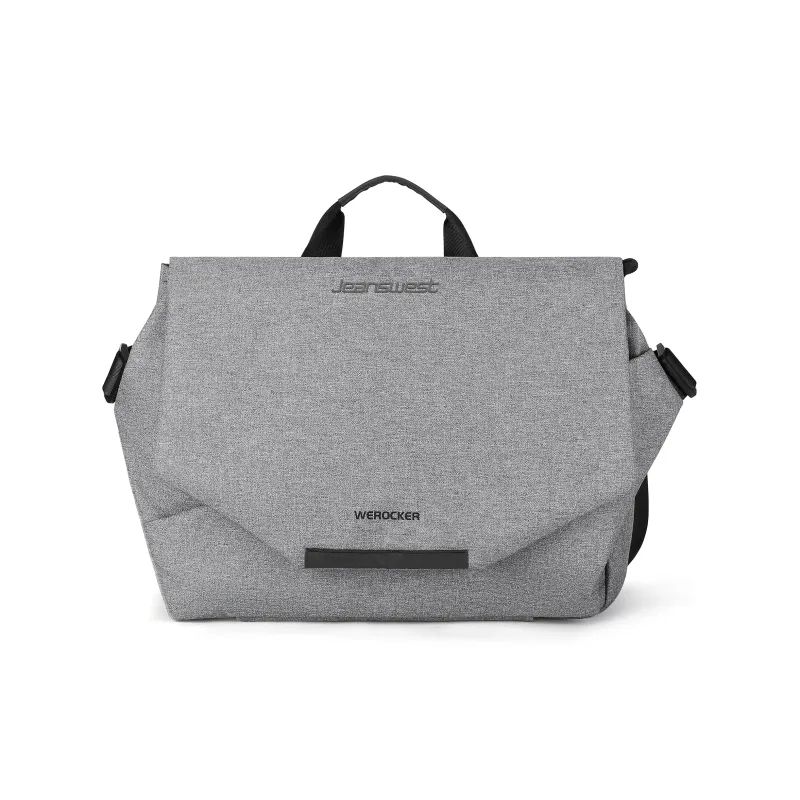 JEANSWEST Fabric Messenger Bag, Shoulder Bag, Crossbody Bag, Backpack, Handbag Regular Unisex Gray-0