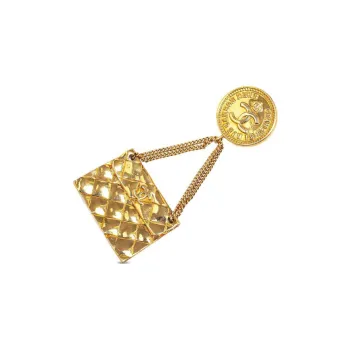 CHANEL 1998 Classic Flap Clip on Earrings