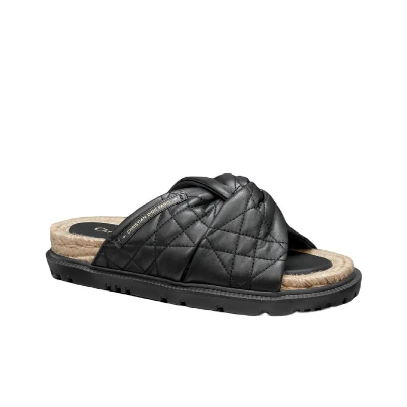 DIOR Dtwist Slide Slippers Women's Black-2