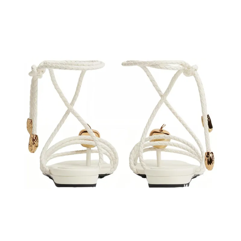 Bottega Veneta Adam One Strap Sandals Women's White-2