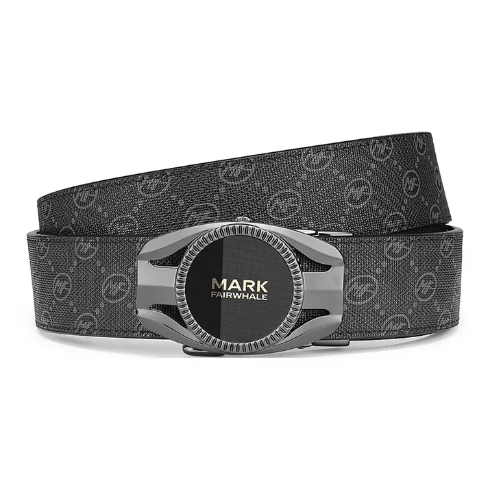 FAIRWHALE Ceremonial Business Automatic Buckle Belt Pvc Leather Belts Men's Width 3.5CM-2