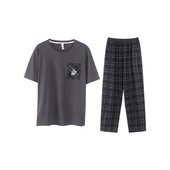 The Story Of The Flower Season Pajama Set Men's Dark Gray