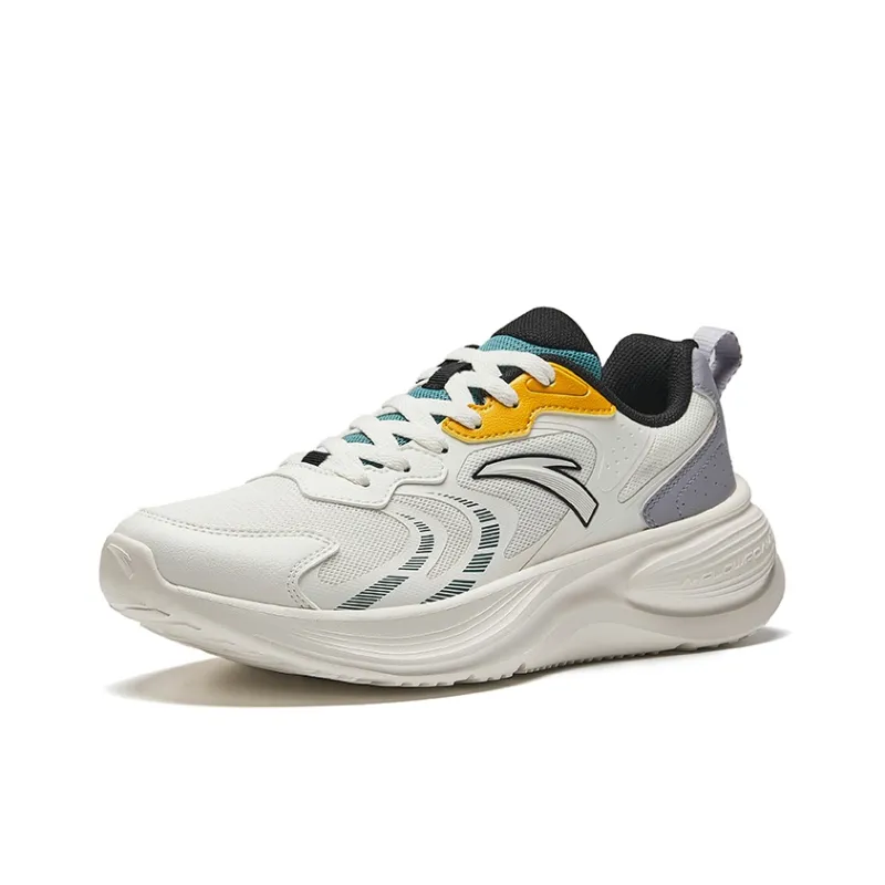 Anta Non-slip Wear-resistant Shock Absorption Low-Top Casual Running Shoes Men's White-1