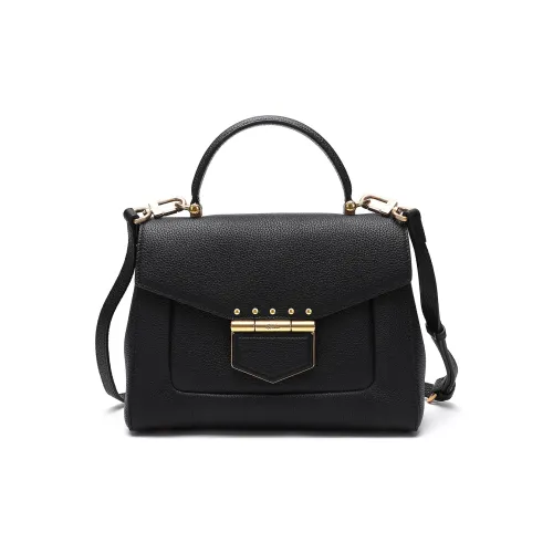 Satchi Cow Leather Handbag Shoulder Bag Crossbody Bag Small Size Women's Black/White/Red