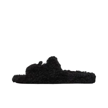 Balenciaga Furry Slides 'Cities Paris Black'