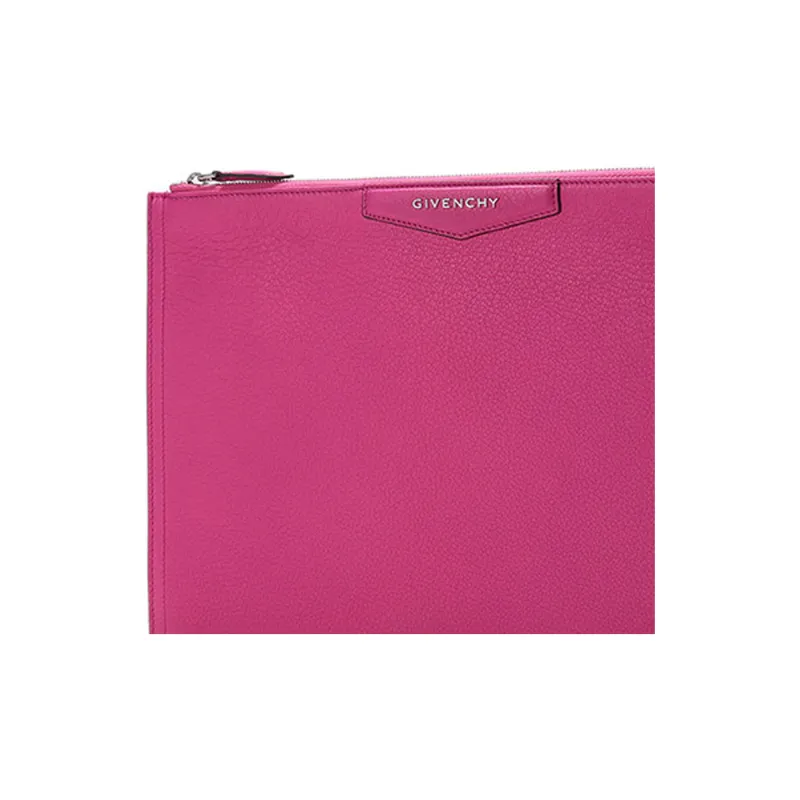 GIVENCHY Sheepskin Clutch Women's Rose Red-4