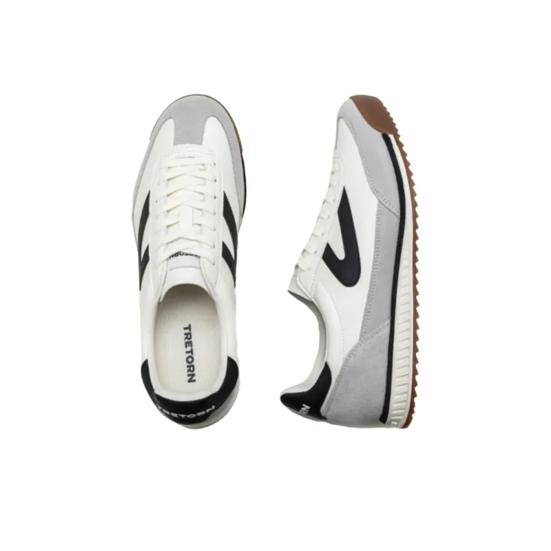 TRETORN Slip Resistant Low Top Casual Shoes Unisex White Black-3