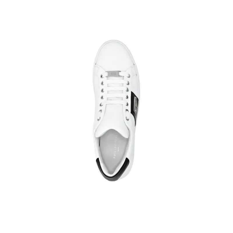 PHILIPP PLEIN Low Top Skateboard Shoes Unisex White-3