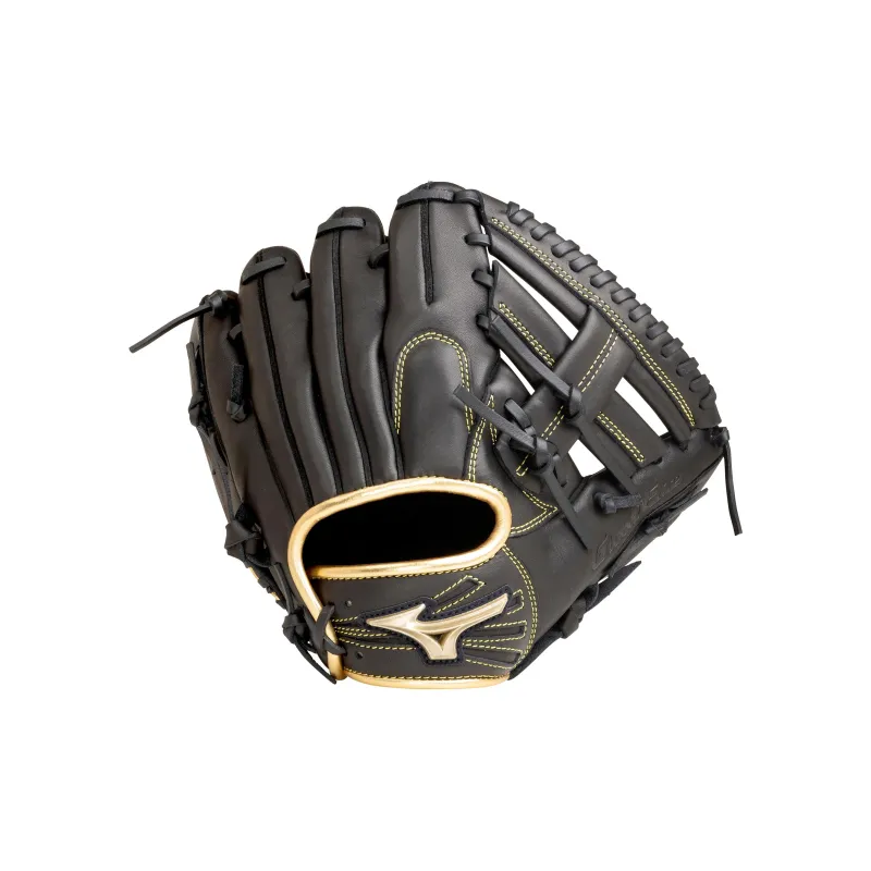 Mizuno Baseball Gloves Catcher's Glove Top Grain Cow Leather Unisex Black Gold-0