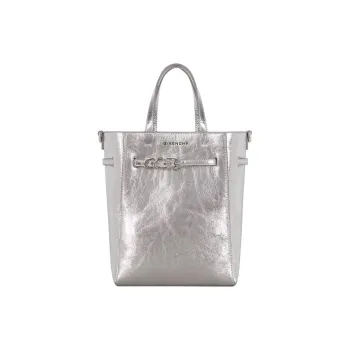 Givenchy Voyou Lambskin Tote Bag, Shopping Bag, Handbag Mini Women's Light Silver