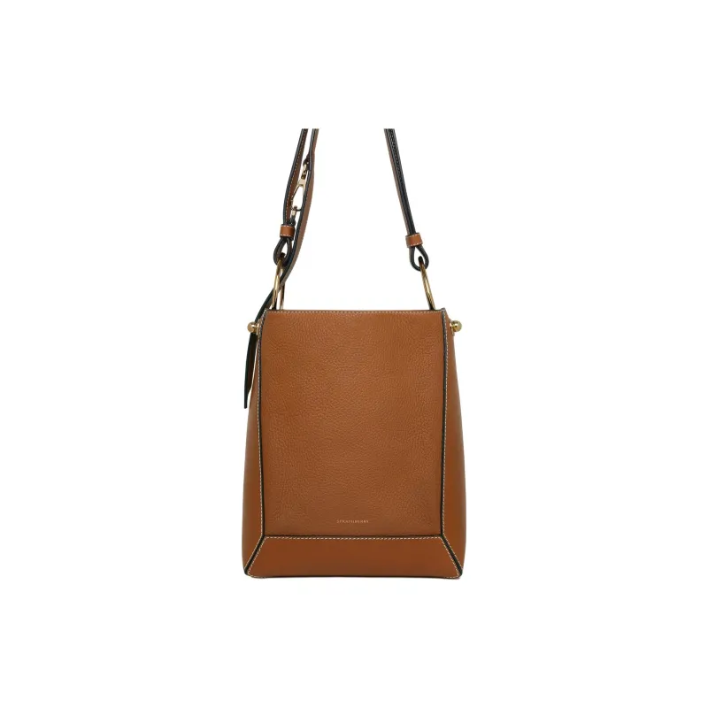 Strathberry Calfskin Bucket Bag Handbag Shoulder Bag Women's Tan-0