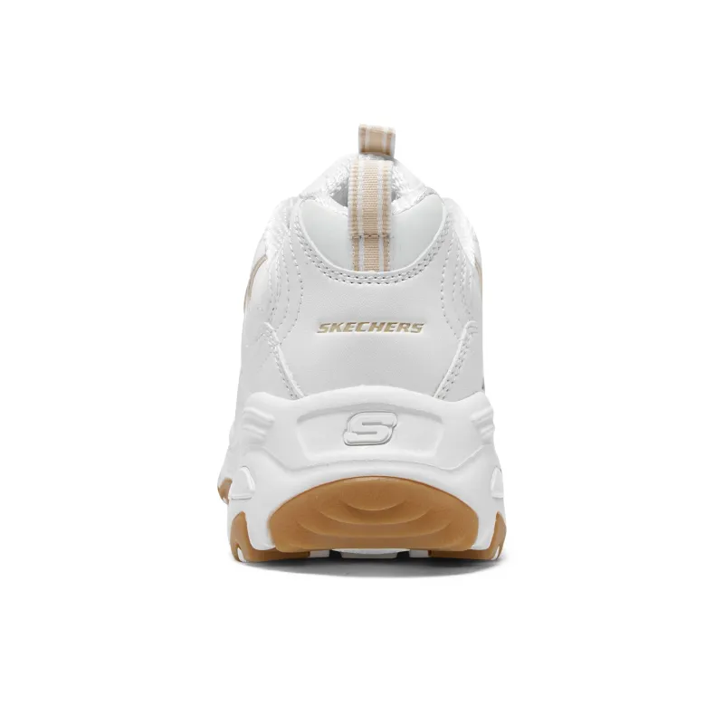Skechers DLITES Chunky Sneakers Women's Low Top White/Yellow-5