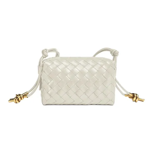 Bottega Veneta LOOP Calfskin Camera Bag Shoulder Bag Crossbody Bag Mini Women's Bone Head Color