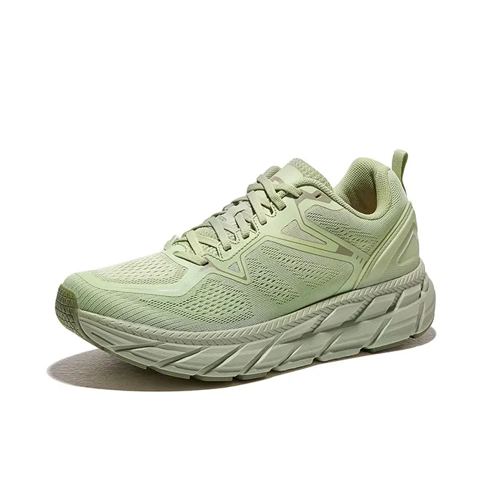 HOT POTATO Cushioned Wear Resistant Lightweight Breathable Low Top PO EVA Running Shoes Unisex Gray Green-2