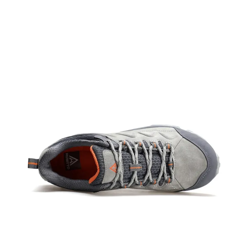 HUMTTO Anti Slip And Wear Resistant Coverage Support Rebound Grip Low Top Hiking Shoes Men's Gray Orange Yellow-3