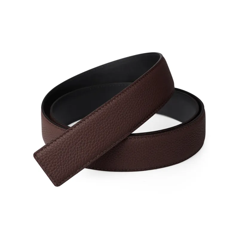 Jaylen Oos Compatible With Smooth Buckle/Pin Buckle/Automatic Buckle Cow Leather Leather Belts Men's Black 3.5cm/3.8cm-8