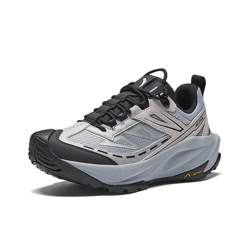 Anta Cushioning, Slip Resistant, And Abrasion Resistant Low Top Casual Running Shoes Women's Gray Black-1