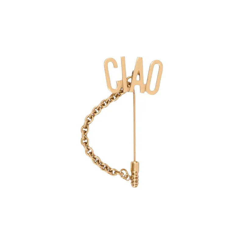 MOSCHINO Ciao Lettering Chain Linked Pin-1