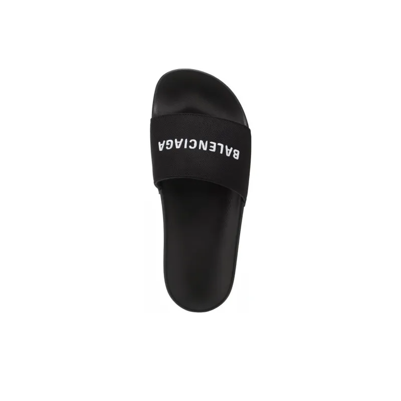 Balenciaga Pool Slide Slippers Women's Black-1