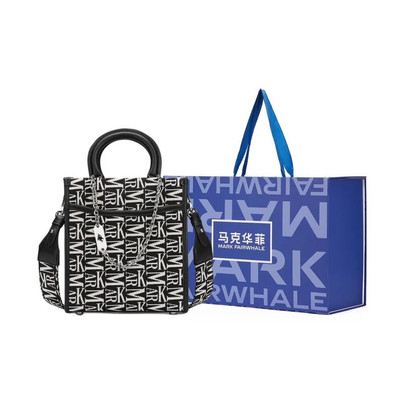 FAIRWHALE Fabric Shoulder Bag Crossbody Bag Handbag Large Size Women's Black/Blue-9