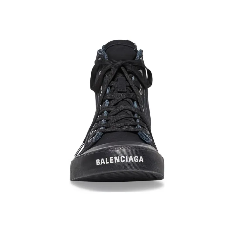 Balenciaga Paris High 'Destroyed - Triple Black'-3