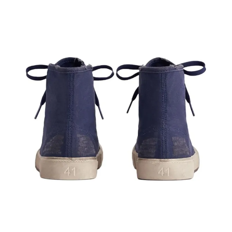 Balenciaga Paris Low Top Sneakers 'Indigo Destroyed Cotton And White Rubber'-5