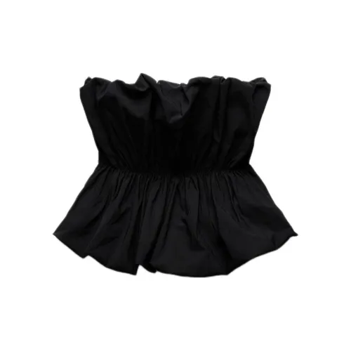 ZARA Strapless Tops Women's Black