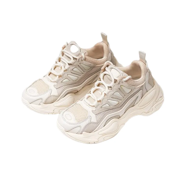 Sandro Mid Top Chunky Sneakers Women's White-1