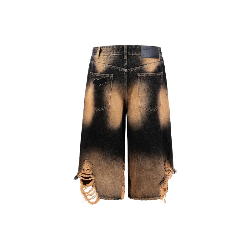 TERRA INCOGNITA Denim Shorts Unisex Black-1