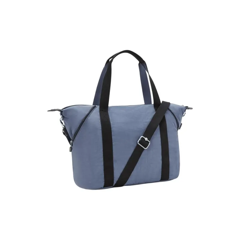 Kipling Polyamide With Nylon Tote Bag Shopping Bag Crossbody One Shoulder Handbags Large Size Unisex Gray Blue & Black-2