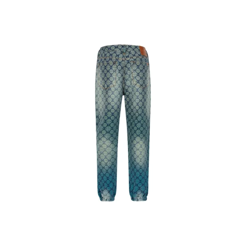 EVISU Denim Casual Pants Men's Denim Blue All Over-1