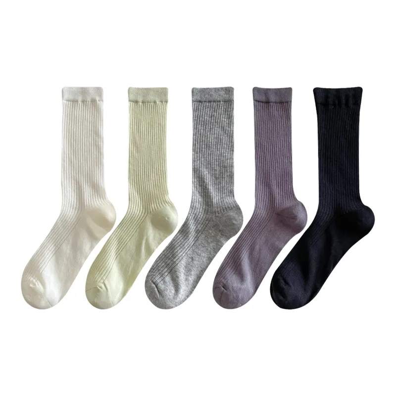 XXLLG Mid Calf Socks Women's 5 Pack-4