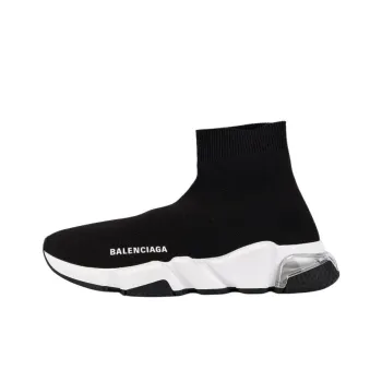 Balenciaga Speed Clear Sole Black White Women's