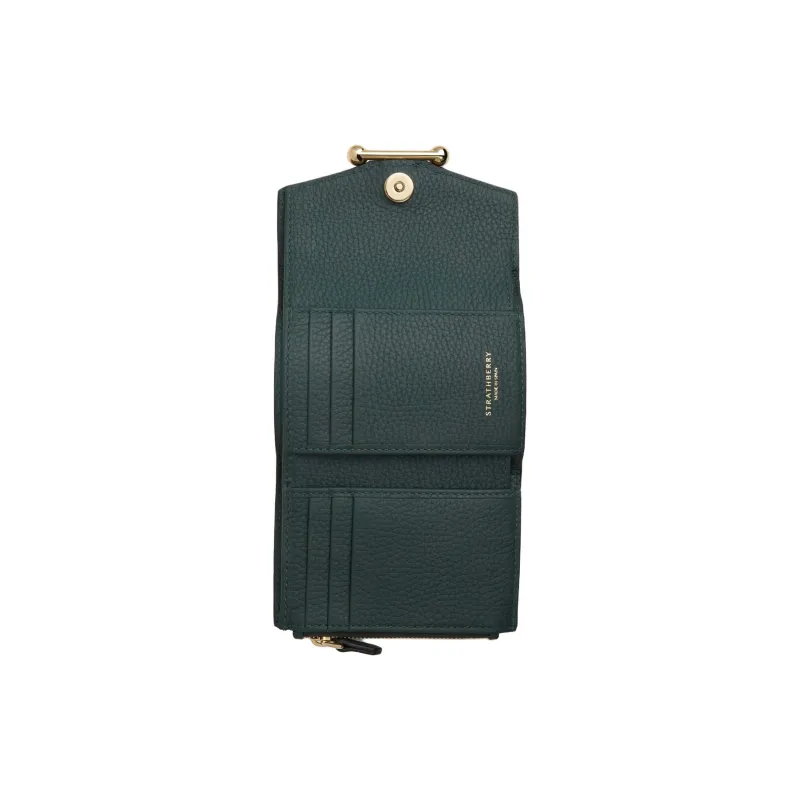 Strathberry Calfskin Wallet Regular Women's Dark Green-3