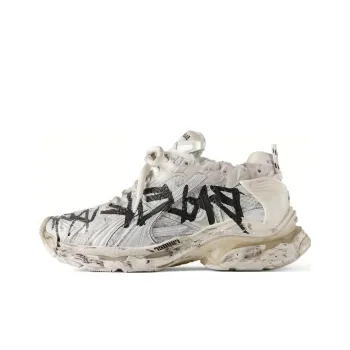 Balenciaga Runner Graffiti Sneaker 'White Black'