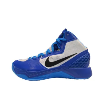 Nike Anti Slip Wear Resistant Mid Top Basketball Shoes Unisex Blue White