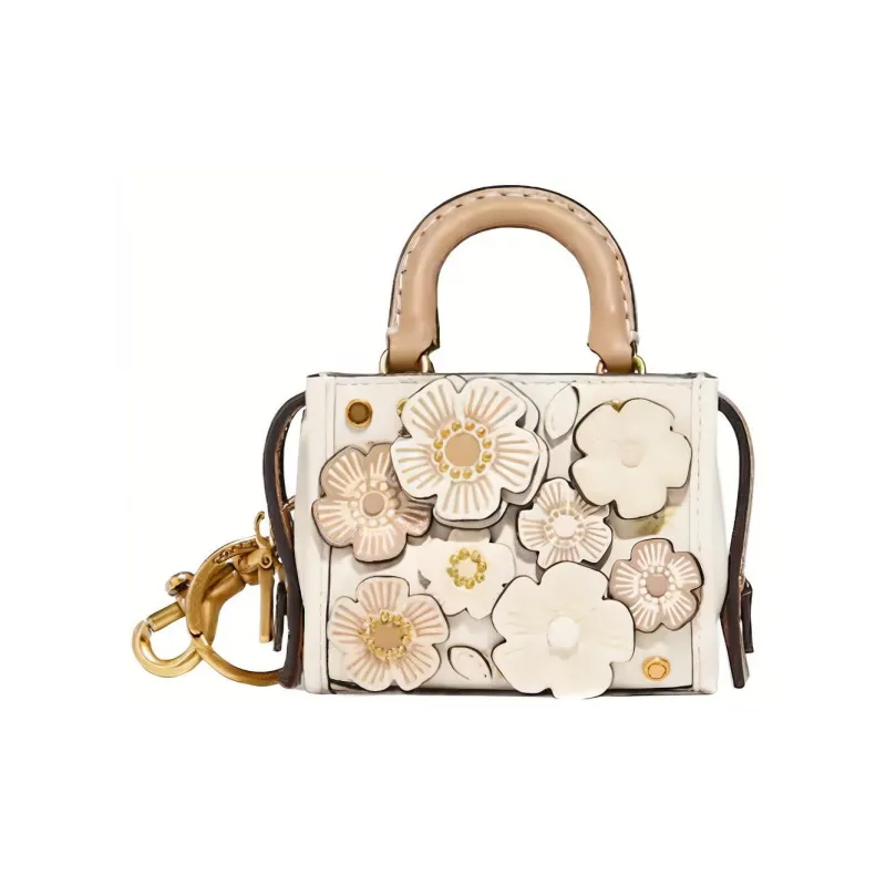 COACH Tanned Leather Material Bag Accessory Women's White Beige-1