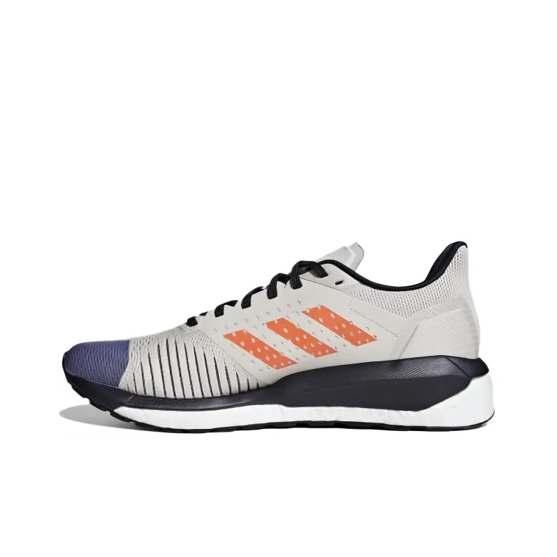 Adidas Solar Drive Slip-Resistant Low-Top Running Shoes Men's Gray Black-0