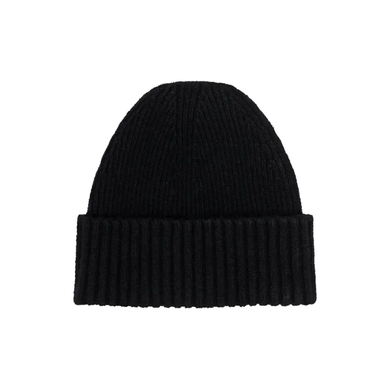 Y 3 Logo Printed Ribbed Knit Beanie-1