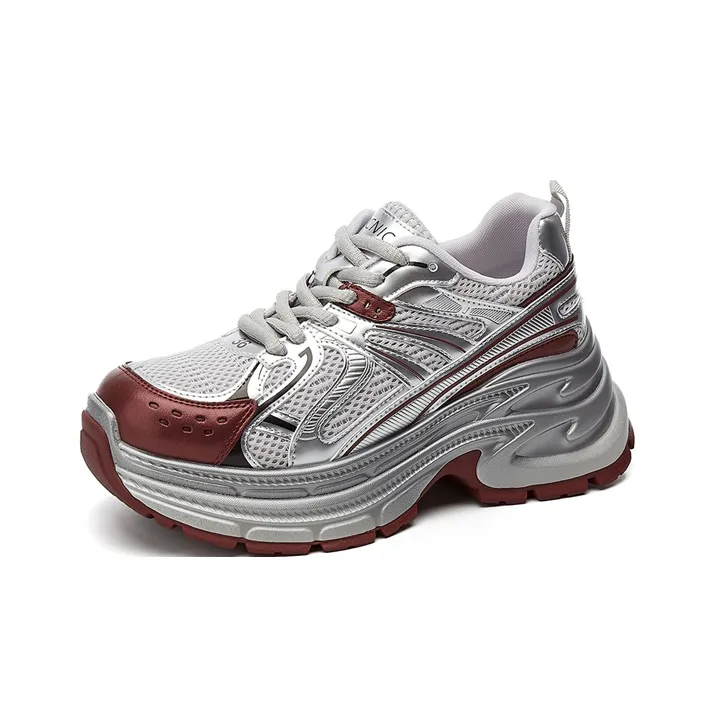 Jin Baichuan Height Increasing Wear-Resistant Low-Top Chunky Sneakers Women's-1