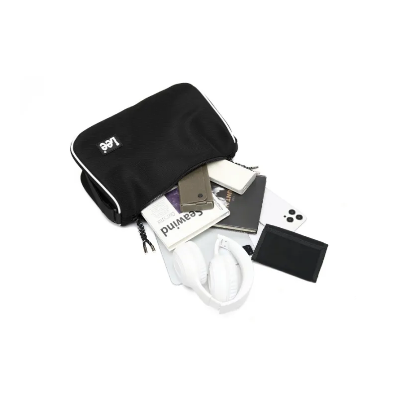 Lee Fabric Crossbody Bag For Men Unisex Black-2