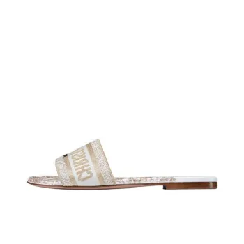 DIOR Dway Slide Slippers Women's White/Gold