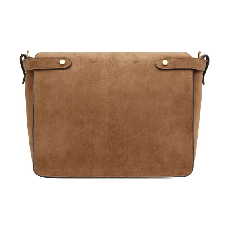 FENDI Kan U Goatskin Crossbody Bag, Shoulder Bag Large Size Women's Camel Brown-1