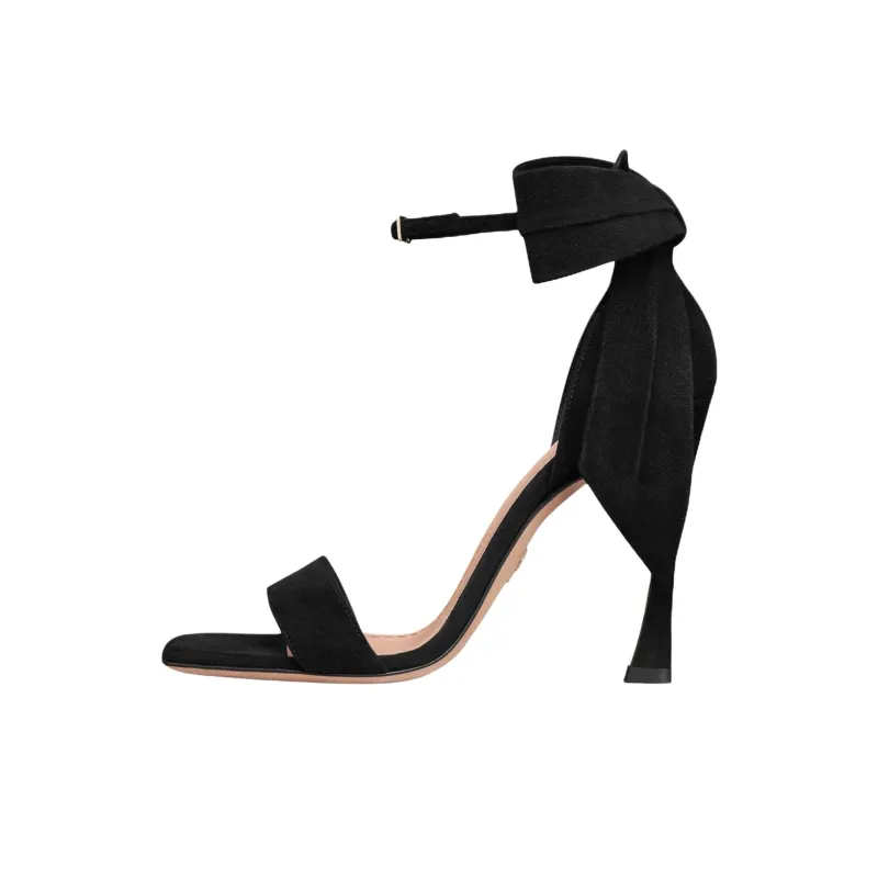 DIOR Mlle Dior Strap Sandals 10.5cm Women's Black-0