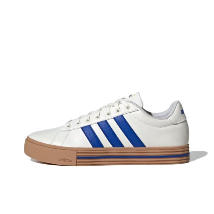 Adidas DAILY 4.0 Skateboard Shoes Unisex Low Top White Royal Blue Resin Yellow