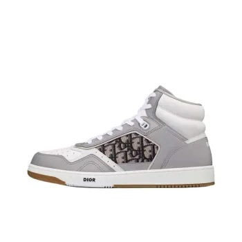 DIOR B27 High Top Gray White Beige Black DIOR Oblique Jacquard