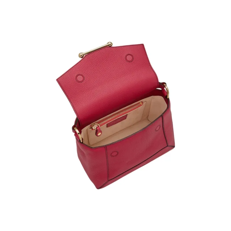 Strathberry Grained Calfskin Handbag Shoulder Bag Crossbody Bag Women's Red-3