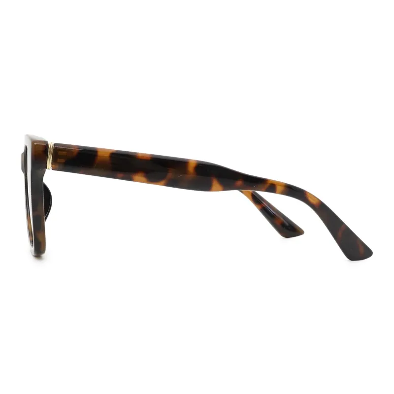 Pair Ponyo Square Sunglasses Unisex Tortoiseshell-3
